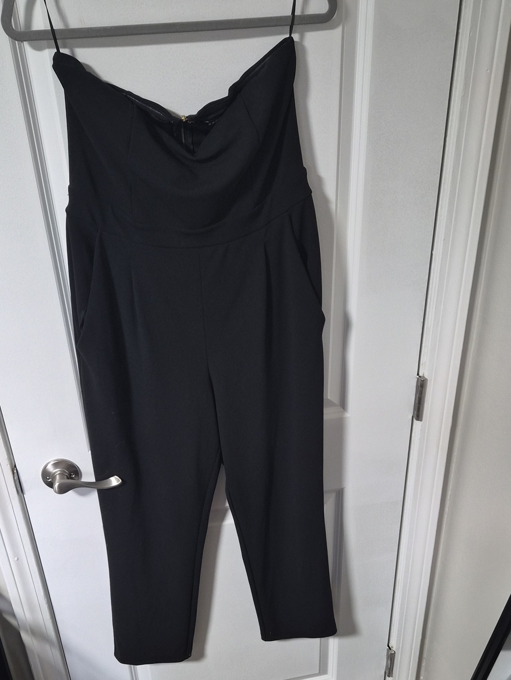 Express Black Strapless Romper Jumpsuit